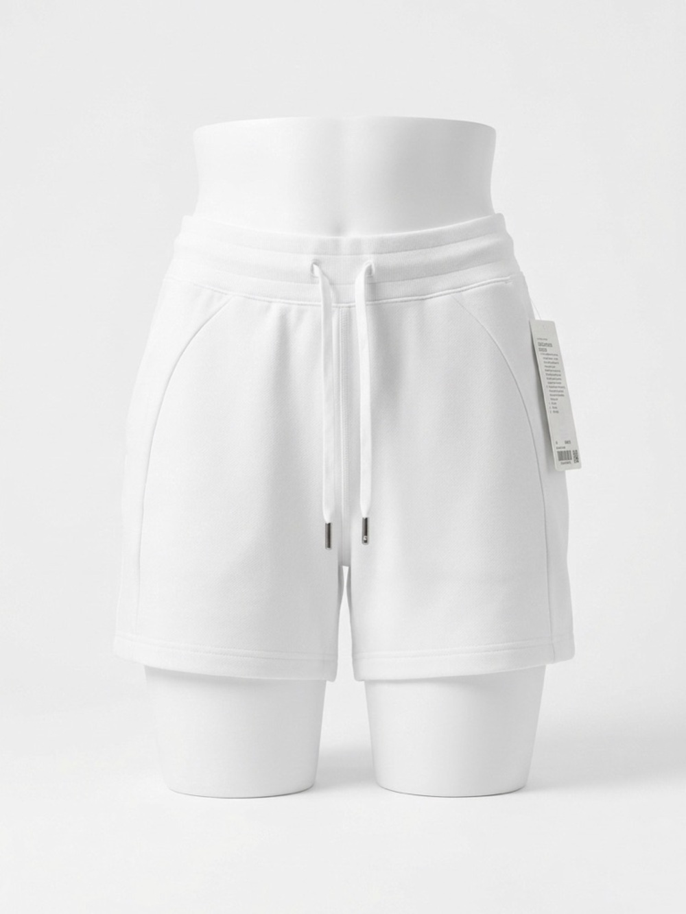 NWT Lululemon Scuba High-Rise Shorts 5" White Size 4 LW7CBOS Drawstring